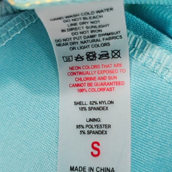 Women's Blue Layered Multicolor Striped Boy Short Racerback Tankini Set Size S - Picture 11 of 14